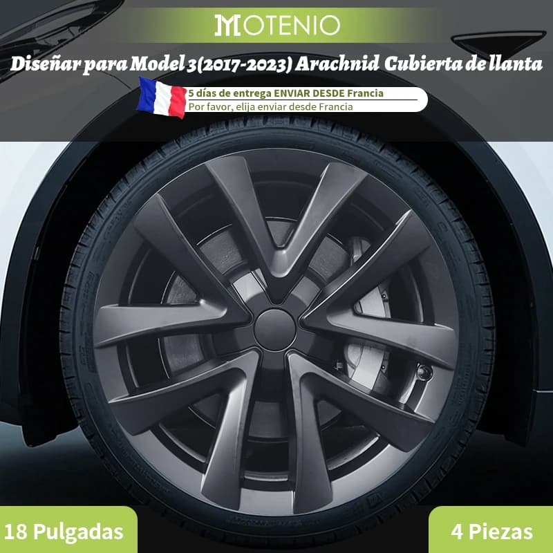 Tesla 4 Uds diseño para TESLA modelo 3 2017-2023 18 pulgadas estilo Arachnid cubierta de rueda tapacubos solo para modelo 3 accesorios de cubierta de rueda
