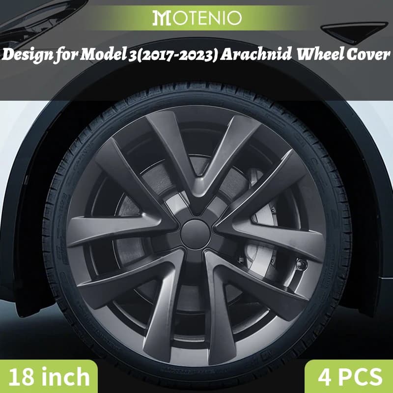 Tesla 4 Uds diseño para TESLA modelo 3 2017-2023 18 pulgadas estilo Arachnid cubierta de rueda tapacubos solo para modelo 3 accesorios de cubierta de rueda
