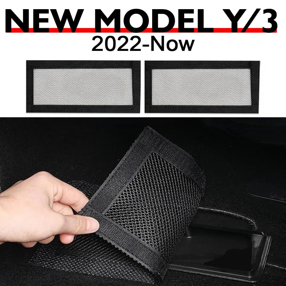 Cubierta de ventilación del asiento trasero para Tesla Model 3 y modelo Y, Protector de salida de aire acondicionado para asiento trasero, accesorios de malla para ventilación de coche, 2 uds.