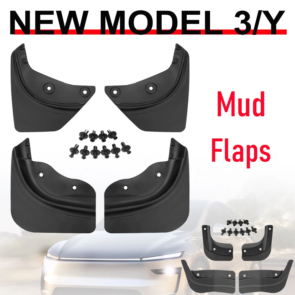 Guardabarros para Tesla Model Y Juniper Model 3 2025 2026 guardabarros suaves sin perparaación accesorios de viaje