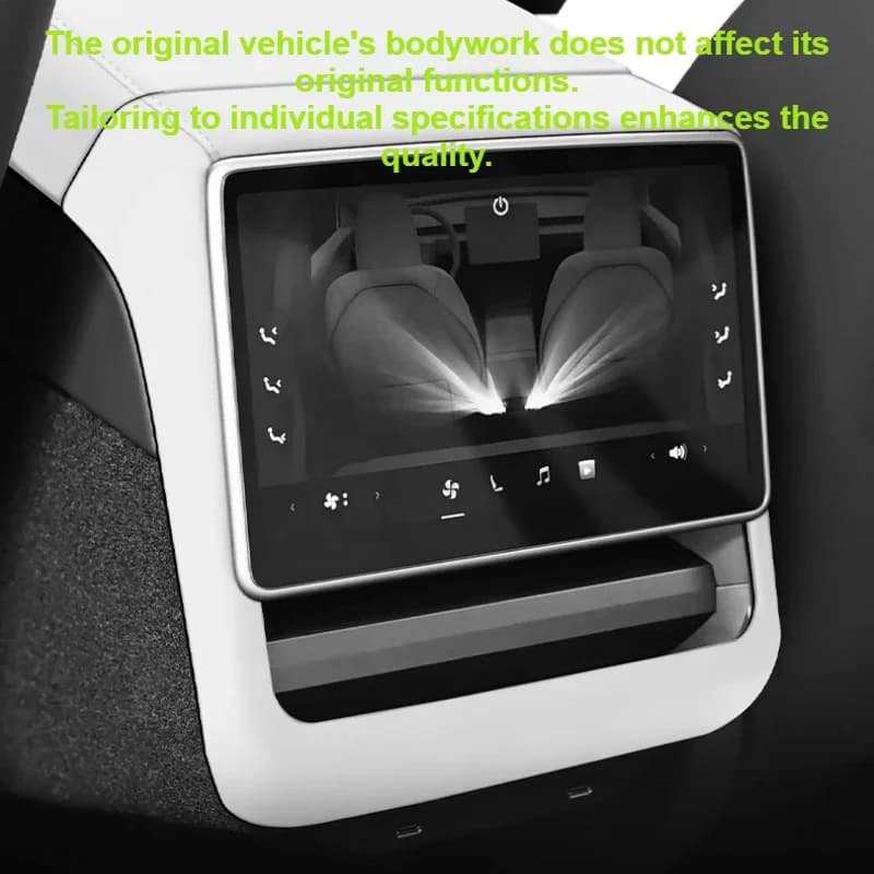 Para Tesla Model Y Juniper/Model 3 2025 Up marco de pantalla trasera másCochea de ventilación cubierta protectora reposabrazos caja cubierta almohadilla Accesorios