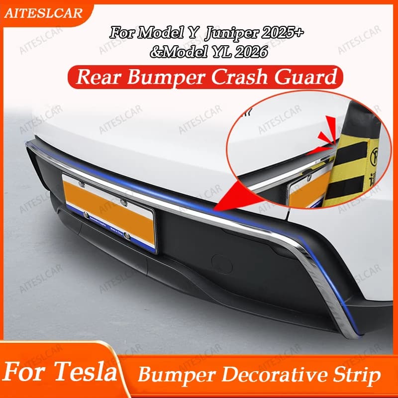Para Tesla Nuevo Modelo YL Y Juniper 2025 2026, Protector de Parachoques Trasero, Alerón, Placa de Protección, Tira Decorativa, Difusor, Cubierta de Fibra de Cochebono