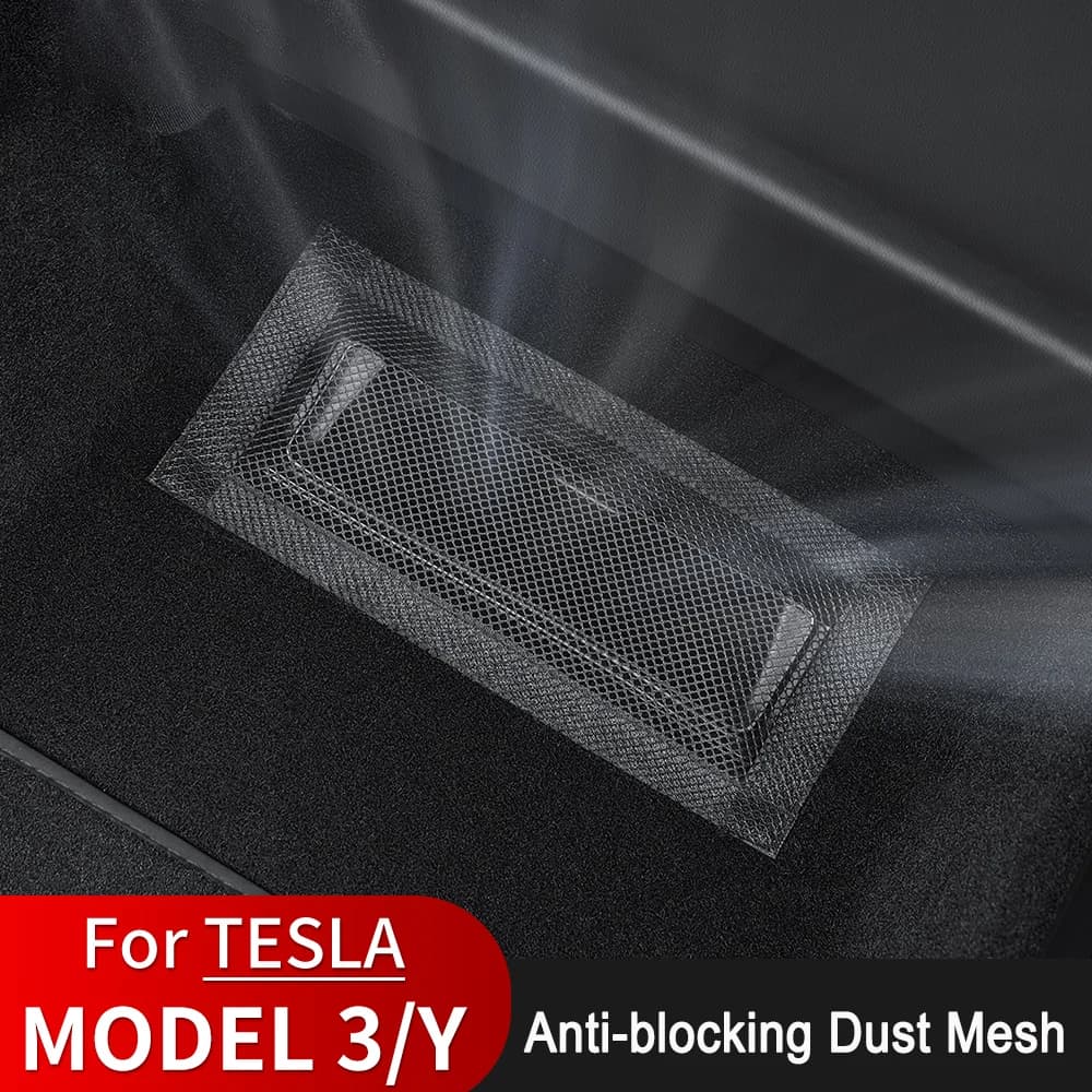 Cubierta de ventilación para Tesla Model 3 Y Juniper, Protector de salida debajo del asiento, malla antipolvo antibloqueo, accesorios de viaje 2021-2025