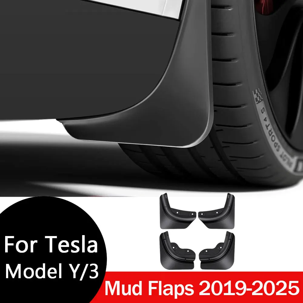 Para Tesla Model Y Model 3 Highland 2025 accesorios guardabarros Stay Clean Protect pintura grado militar protectores contra salpicaduras para todo tipo de clima