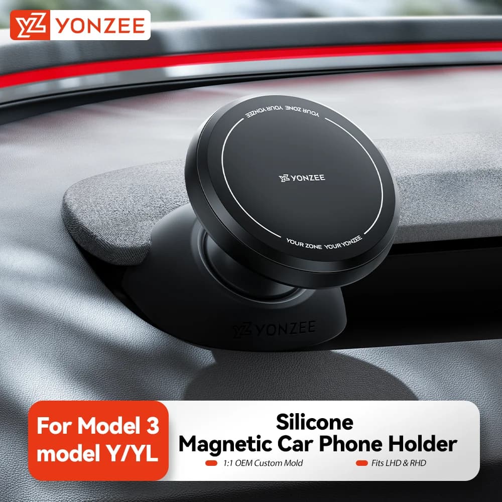 Soporte Magnético de Silicona para Teléfono Móvil YZ para Tesla Model 3 Y YL Juniper Highland LHD RHD, Accesorios Interiores MagSafe