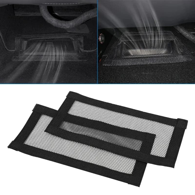 Cubierta de salida de aire para Tesla Model 3 Y debajo del asiento, red protectora antibloqueo contra el polvo, accesorios de modificación Interior de estilo de coche