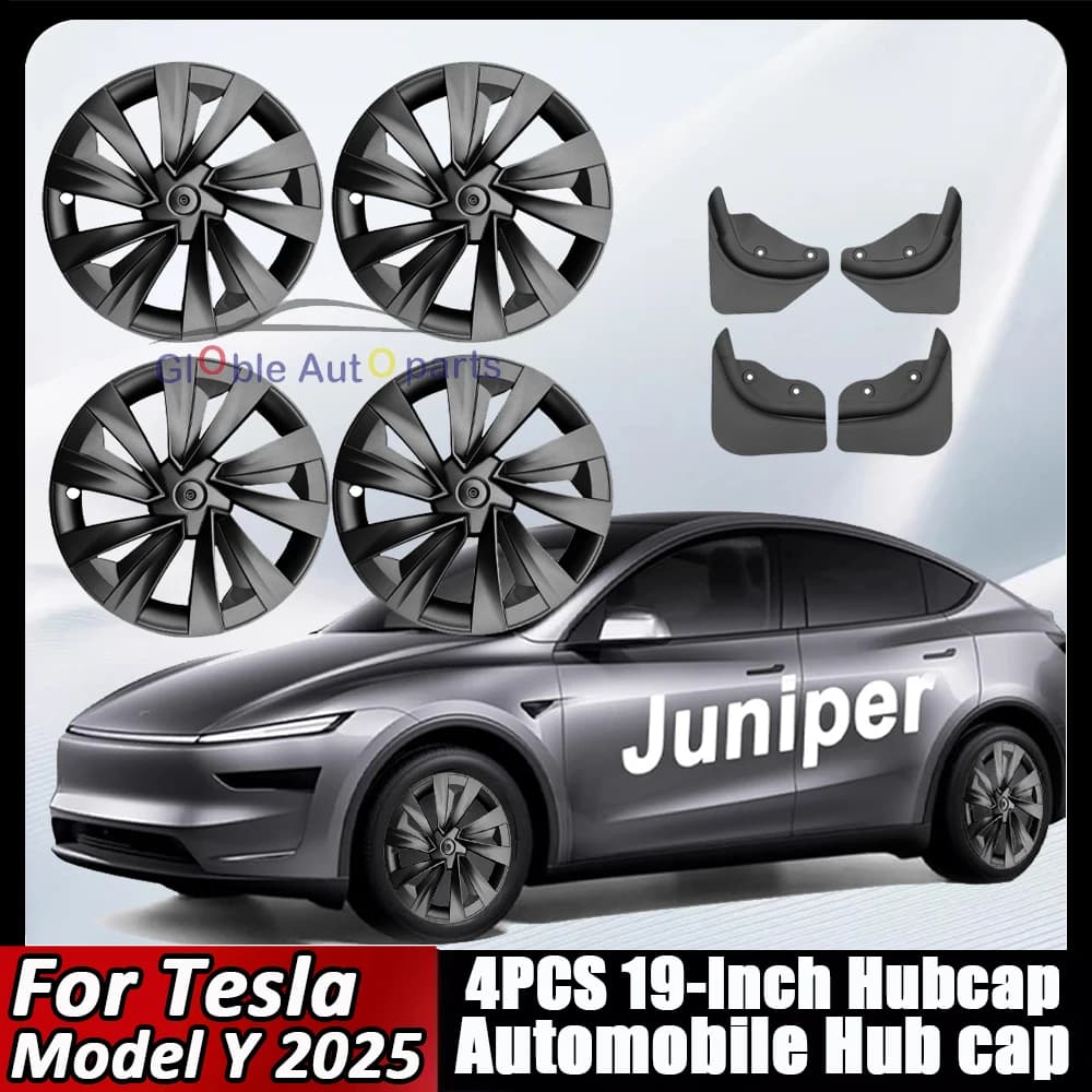 Juego de 4/8 Tapacubos de 19 Pulgadas para el Nuevo Modelo Y Juniper Premium/Perparamance 2025 2026 para Vehículos Tesla, Cubierta Completa para Llantas, Tapacubos con Guardabarros Delantero y Trasero