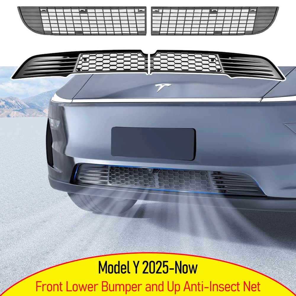 Para Tesla Model Y Juniper YL 2025 2026, Rejilla Protectora para Parachoques Delantero, Rejilla de Ventilación de Entrada de Aire, Protector de Rejilla, Red Anti-insectos, Accesorios
