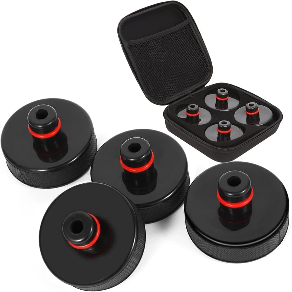 Almohadillas de elevación para Tesla Model 3/S/X/Y, discos de elevación de goma resistentes, adaptadores de suelo, protege la batería y los accesorios del chasis