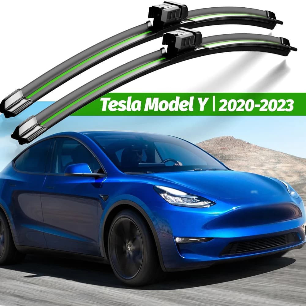 Escobillas de limpiaparabrisas delanteras LHD para Tesla Model Y 2020-2023, cepillos de lluvia para parabrisas, ventana limpia, coche, 26 "+ 19"