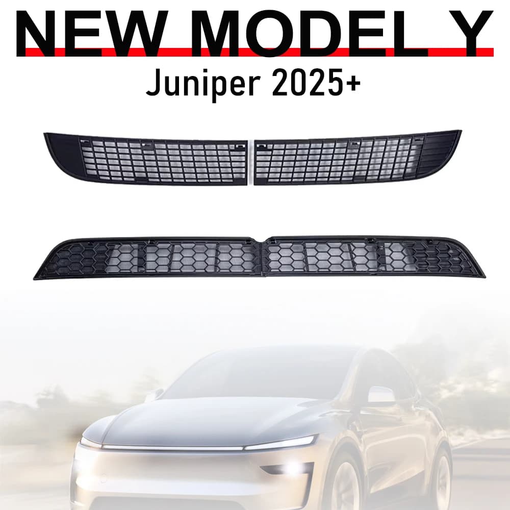 Rejillas de malla para Tesla Model Y Juniper, cubierta de rejilla de ventilación frontal, reemplazo de parachoques, accesorios para Model Y 2025 2026