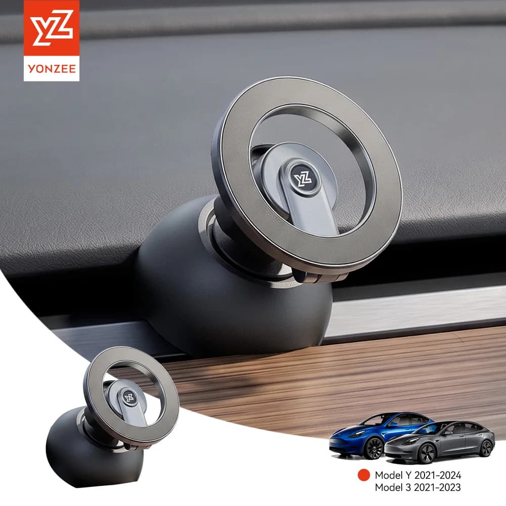 Soporte Magnético de Silicona para Teléfono Móvil YZ para Tesla Model 3 Y 2021-2024, Soporte Plegable para Todos los Teléfonos, Accesorio MagSafe