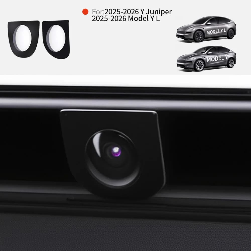 Protección de cámara frontal de vehículo YZ para Tesla Model Y Juniper 2025, productos automotrices interesantes, accesorios anticolisión para coche