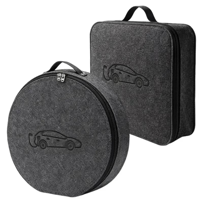Tesla Bolsa de Almacenamiento para Pistola de Cochega de Vehículos de Nueva Energía, Bolsa Portátil para Cable de Cochegador EV, Bolsa Impermeable para Almacenamiento de Cables de Cochega de Vehículos Eléctricos