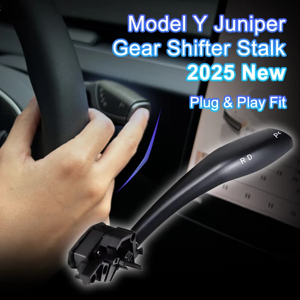 Palanca de cambios con paletas de cambio de columna para Tesla Model Y Juniper 2025-2026 Componentes EV adaptados para mercados UE APAC