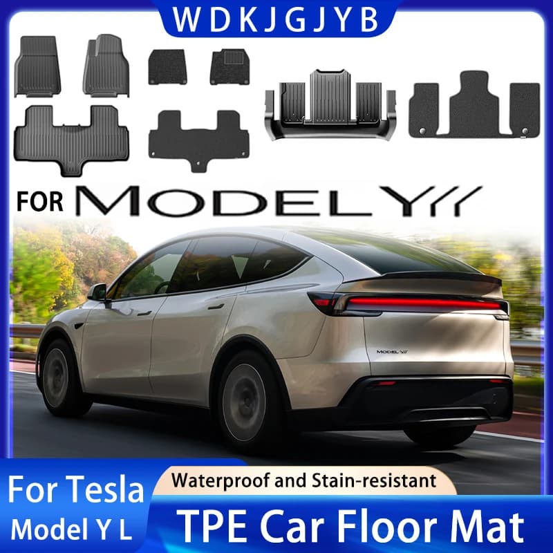 Alfombrillas para Tesla Modelo YL 2026+, Protector de Maletero, Protectores de Respaldo, Accesorios Interiores para Auto