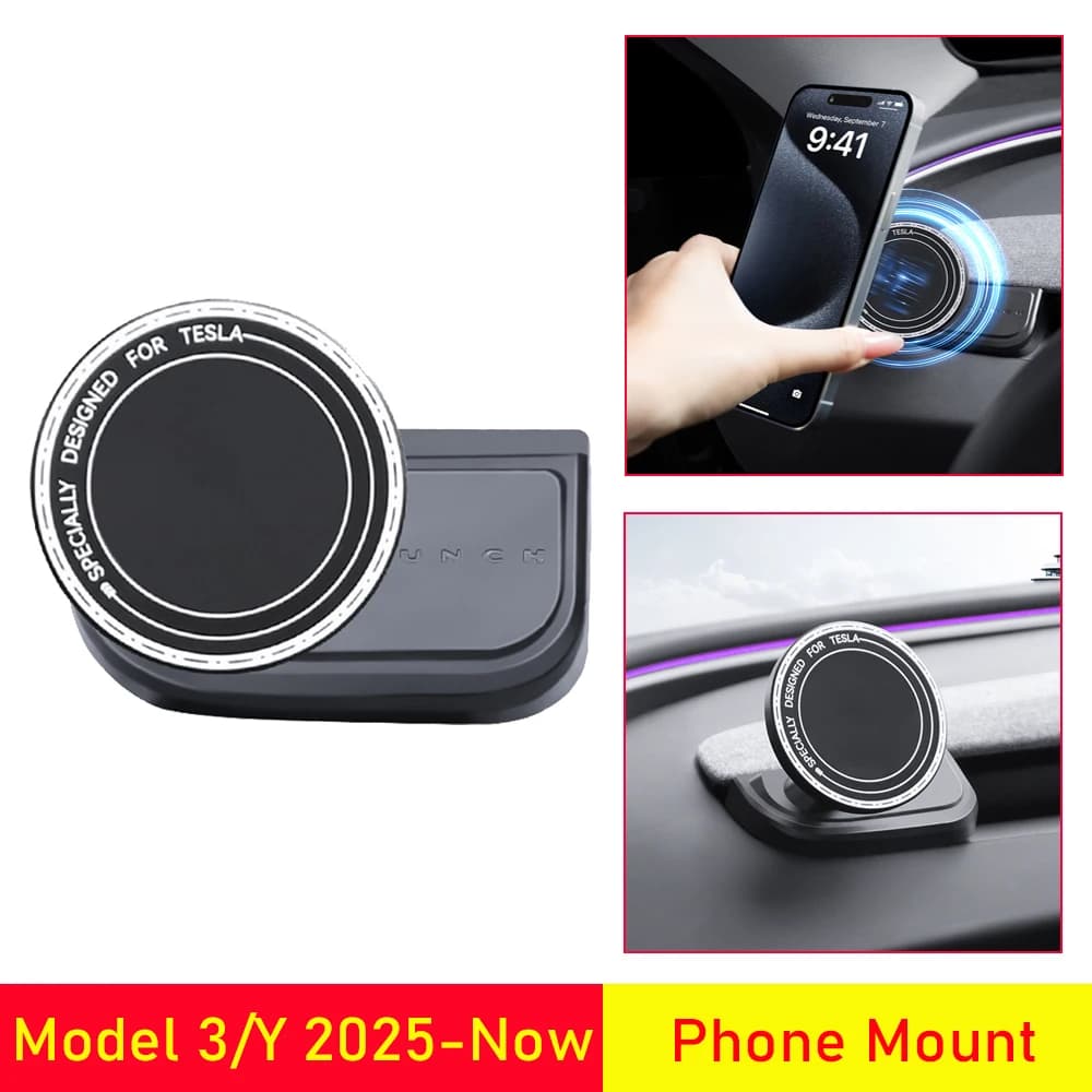 Soporte de teléfono Magsafe con imán fuerte para Tesla Model Y Juniper Model 3 2025 2026 soporte de teléfono soporte de navegación accesorios de coche
