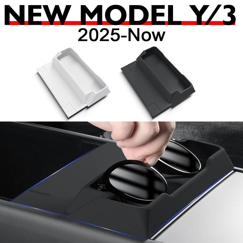 Para Tesla Model 3 Y Juniper 2025 2026 consola central reposabrazos caja de almacenamiento soporte para gafas bandeja organizador accesorios interiores