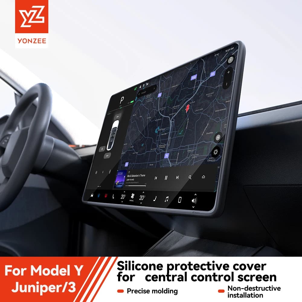 Protector de Pantalla de Navegación para Tesla Model 3 Y/YL Highland Juniper 2021-2026, Cubierta Protectora de TPU para el Panel de Control Central