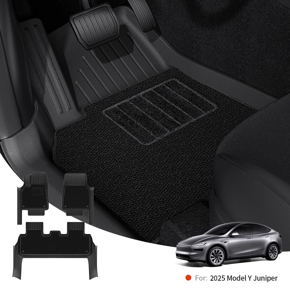 Alfombrillas YZ para Tesla Model Y Juniper 2026 con tiras de protección para los umbrales de las puertas, revestimiento para todo tipo de clima, alfombrilla para el maletero y el respaldo del asiento trasero