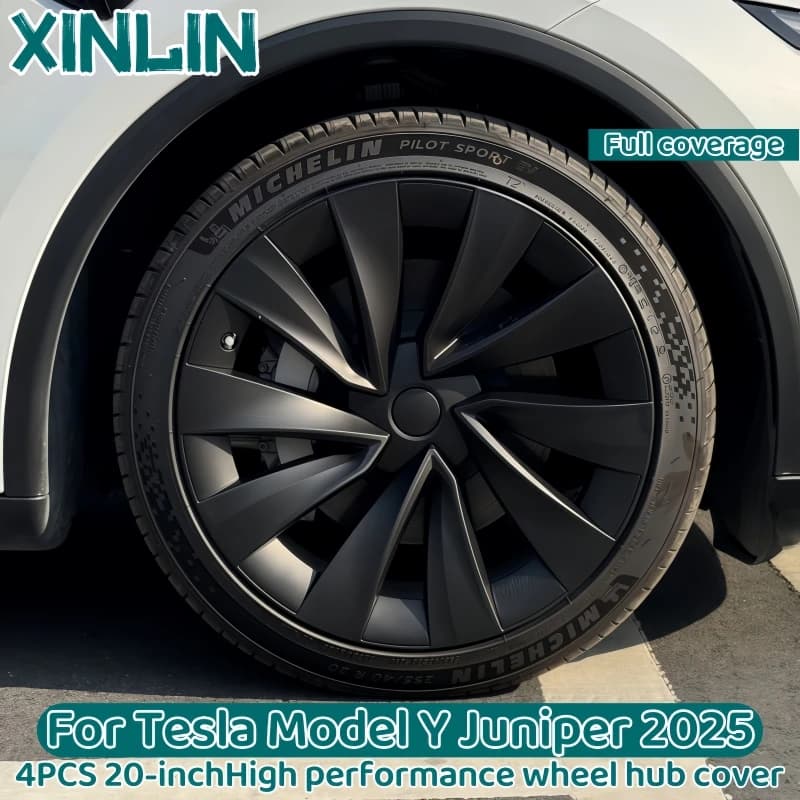 4 Uds tapacubos de rueda para Tesla Model Y Juniper 19 pulgadas/20 pulgadas 2025 tapacubos rendimiento rueda de repuesto accesorios de cubierta de llanta completa