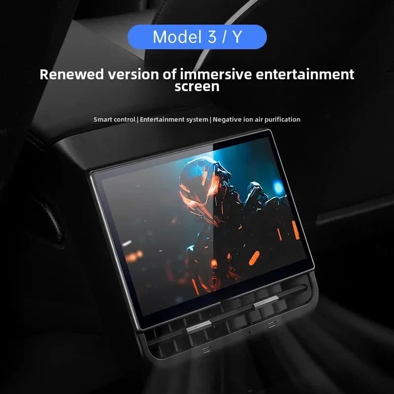 Modelo 3/Y Pantalla trasera de 8,66 pulgadas para Tesla Model 3 2017-2023 Model Y 2019-2024 4G + 64G Soporte de pantalla de entretenimiento trasera