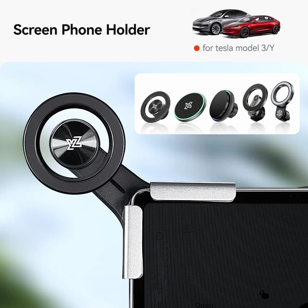 Soporte Magnético para Teléfono Móvil YZ para Tesla Model Y YL Juniper 3 Highland Magsafe Inalámbrico 360 ° Soporte para Teléfono Compatible con Todos los Modelos 2026