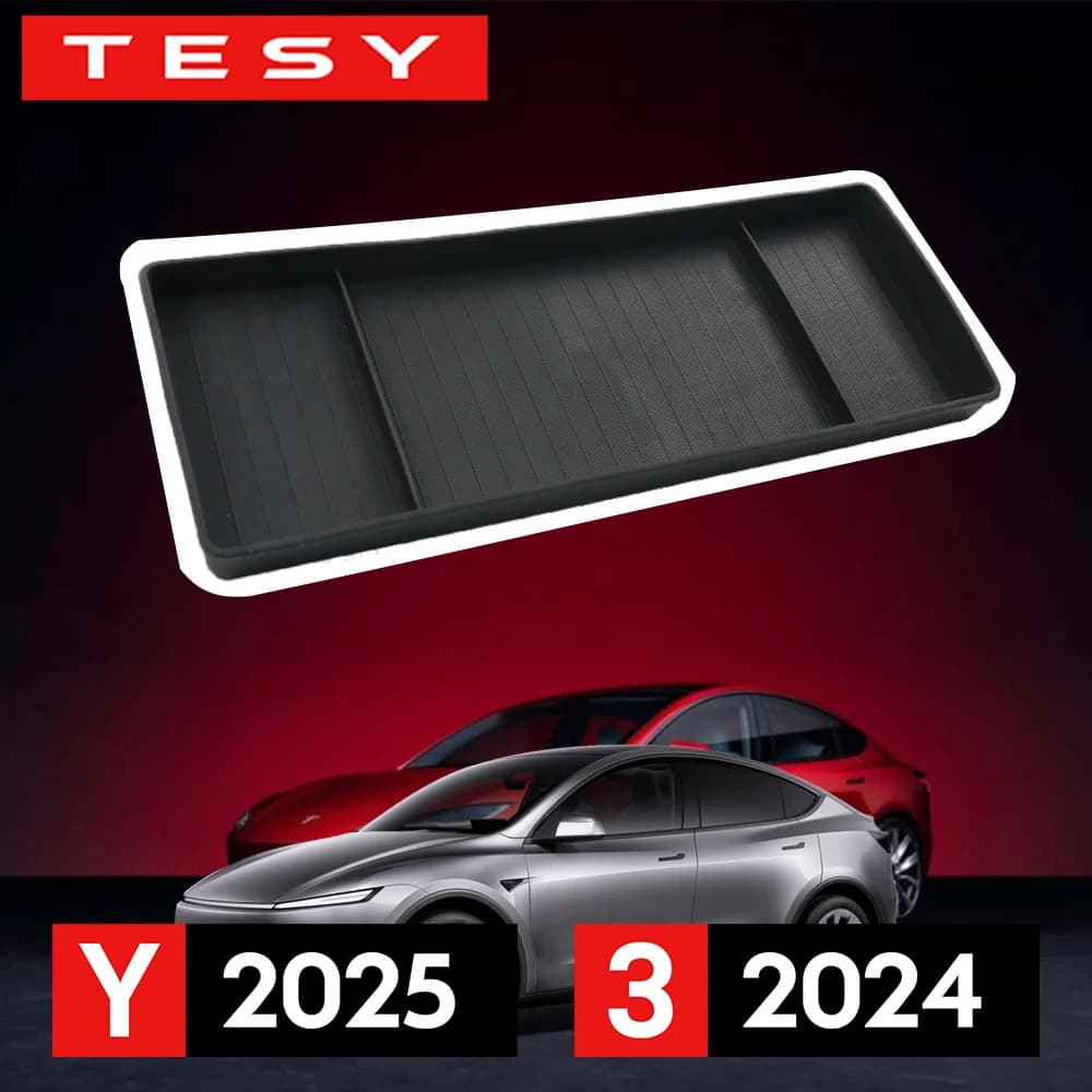 Para Tesla nuevo modelo Y Juniper 2025 lanzamiento modelo 3 Highland 2024 caja de almacenamiento de pantalla trasera tablero caja de pañuelos bandeja Panel ECT