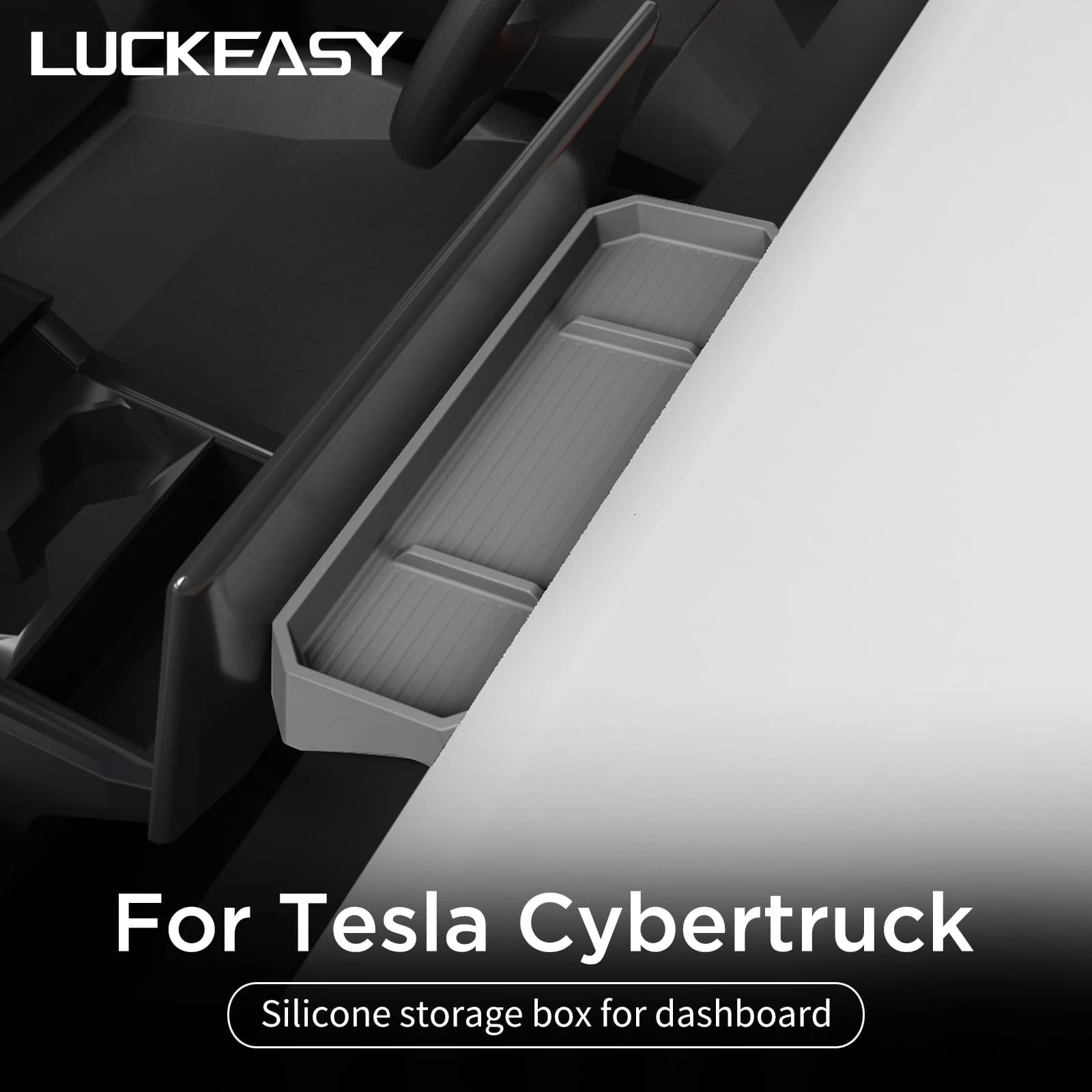 Caja de almacenamiento para salpicadero de coche Tesla Cybertruck 2024 2025, pantalla de Control Central, bandeja de almacenamiento trasera, accesorios de Interior de coche, 1 ud.