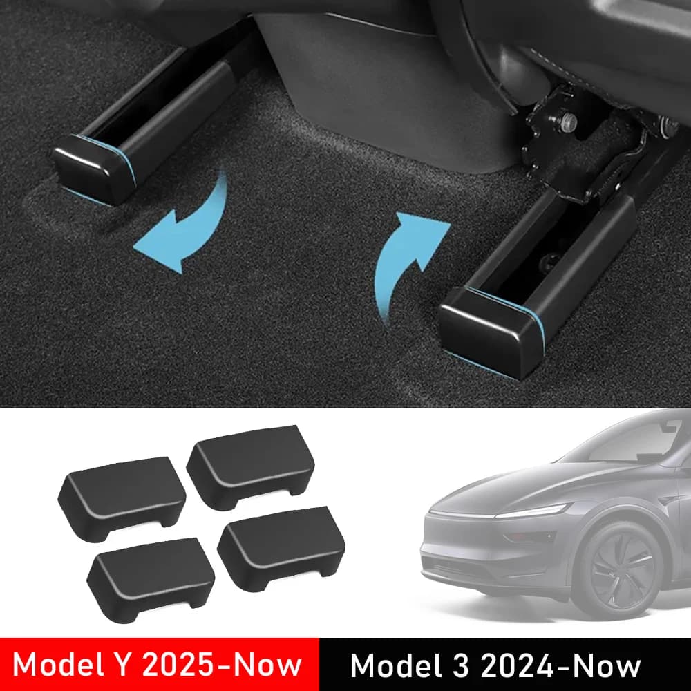 Protector de cubierta de riel de asiento trasero para Tesla Model 3 Y Juniper 2025, accesorios para asiento trasero, cubierta protectora antipatadas para niños, 4 Uds.