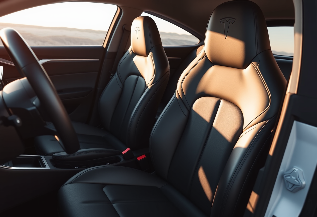 comprar fundas asiento tesla model y piel vegana