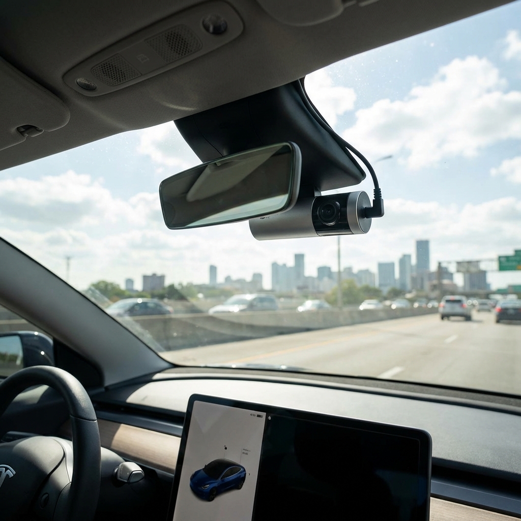 cómo instalar dashcam delantera tesla model 3 con modo vigilancia
