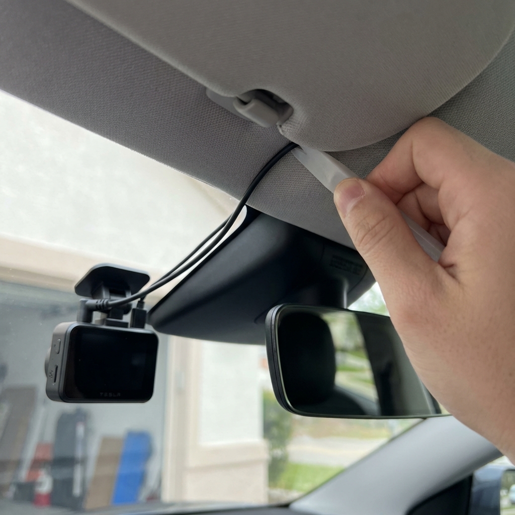 instalación dashcam oculta tesla model 3 sin cortar cables
