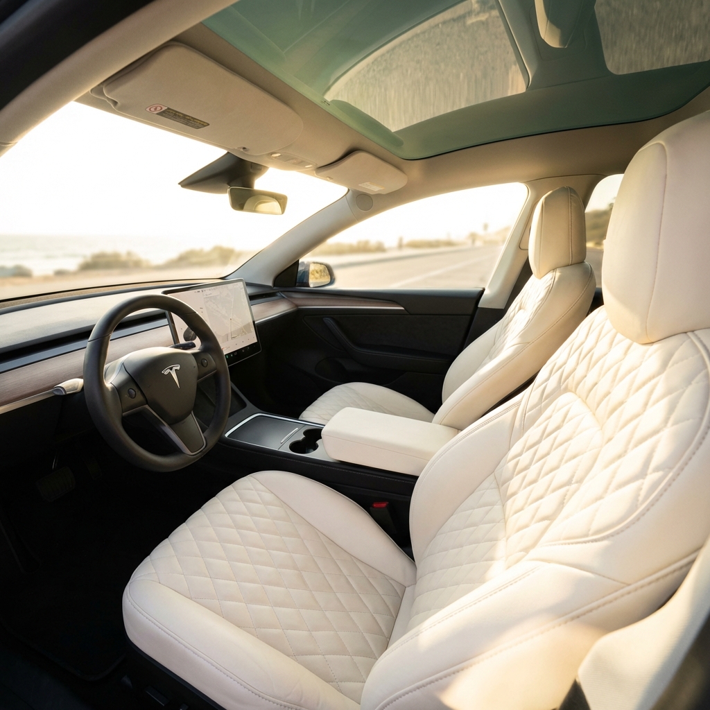 fundas asiento polipiel tesla model y opiniones durabilidad