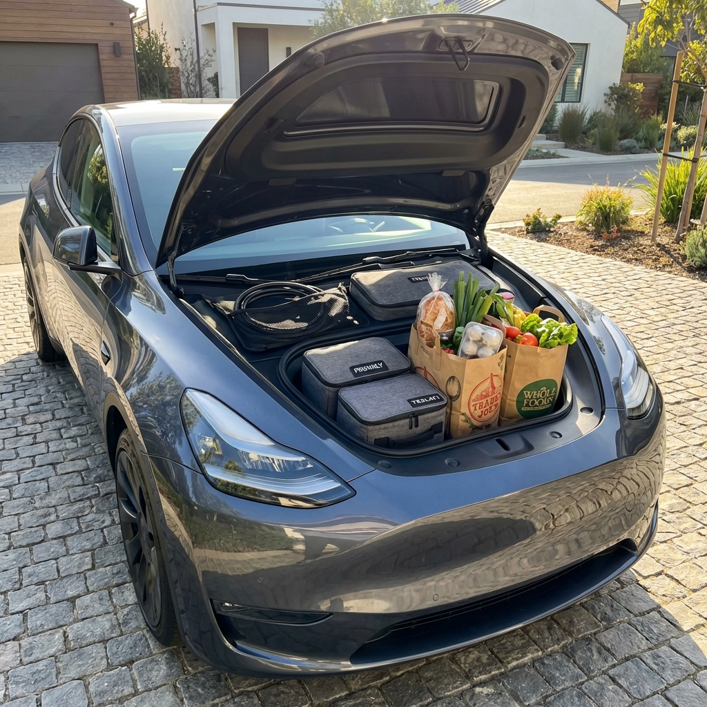 organizador maletero delantero tesla model y plegable